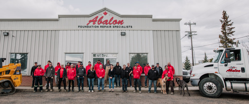 Edmonton foundation repair services - abalon construction - photo of team entrance
